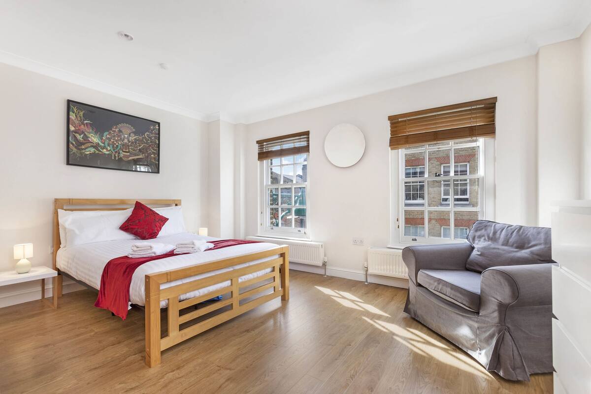 Leilighet, 1 soverom (Shoreditch) | 1 soverom, skrivebord, strykejern/-brett og barnesenger (inkludert)