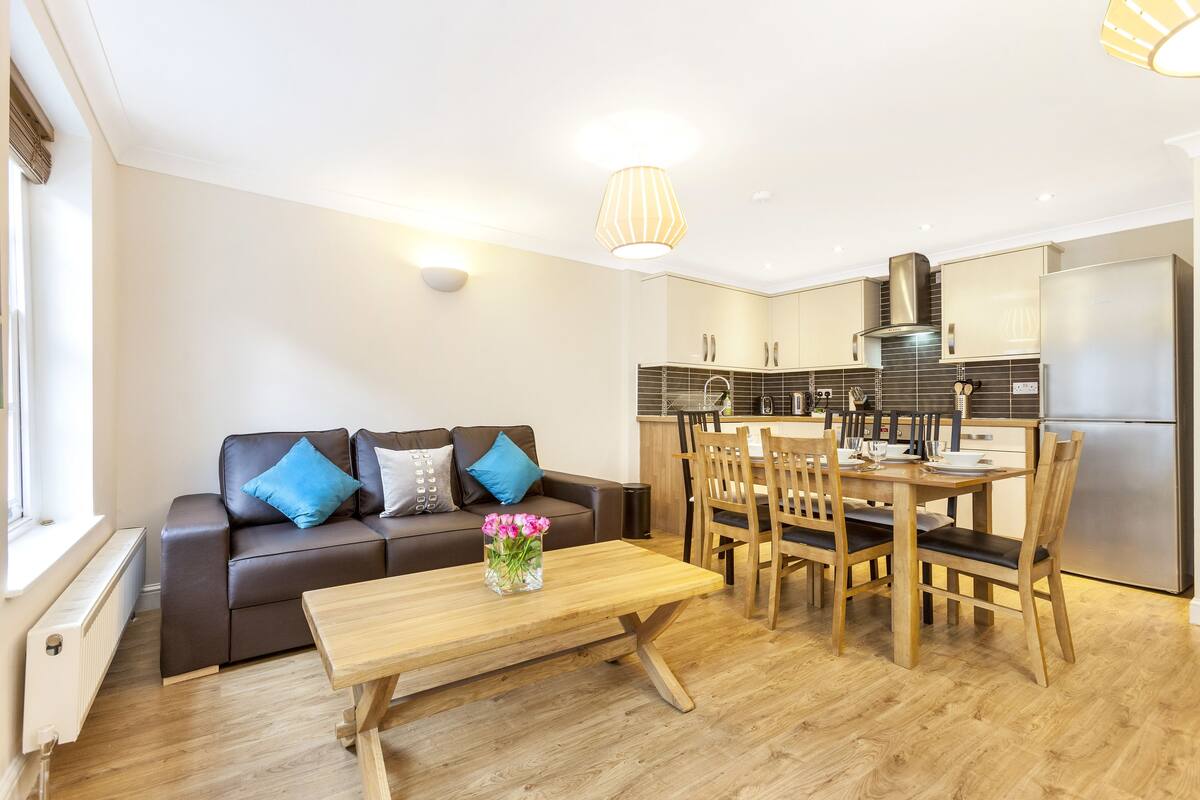 Leilighet, 2 soverom (Shoreditch) | Oppholdsrom | Flatskjerm-TV