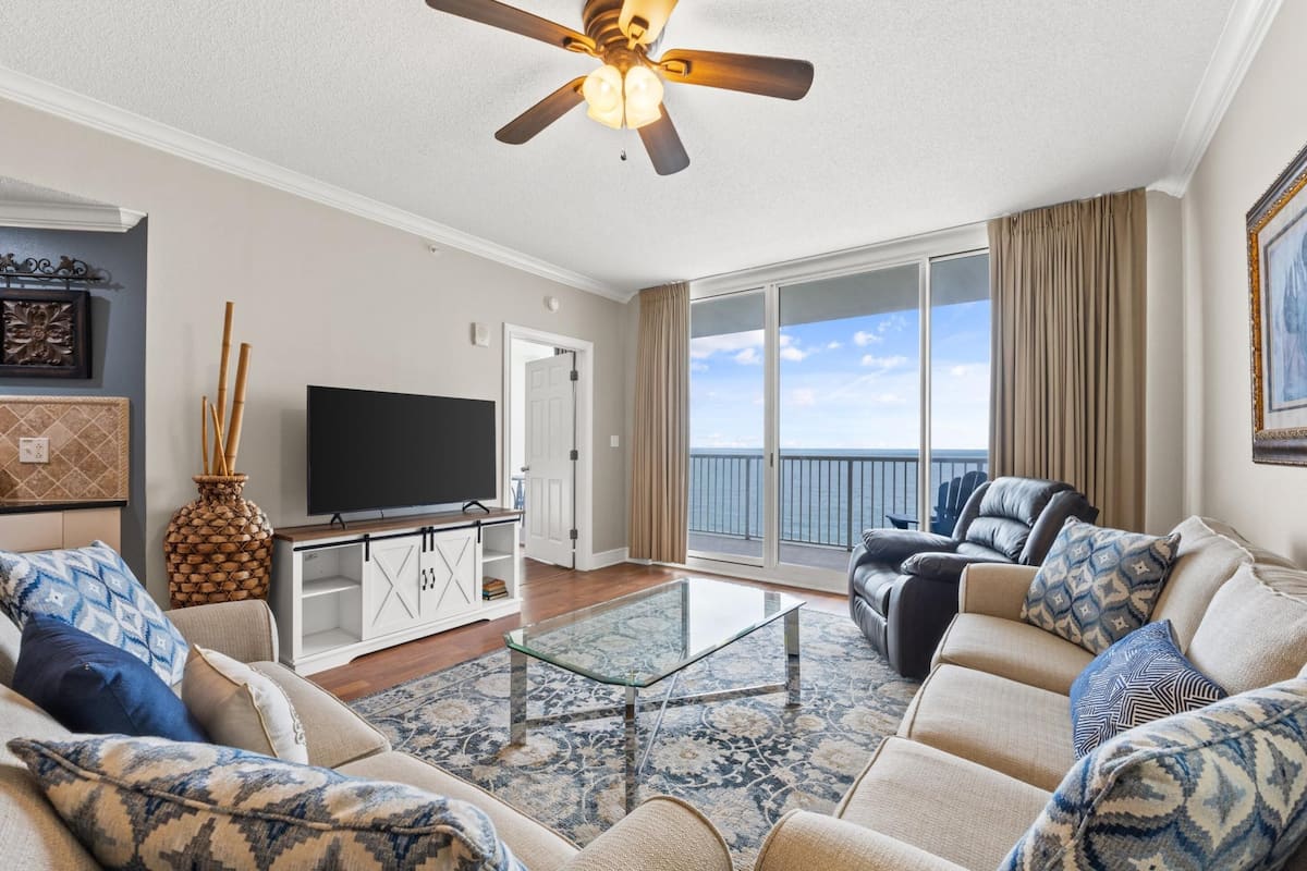 Condo, 2 Bedrooms, Sea View (2-2208) | Living area | TV, DVD player