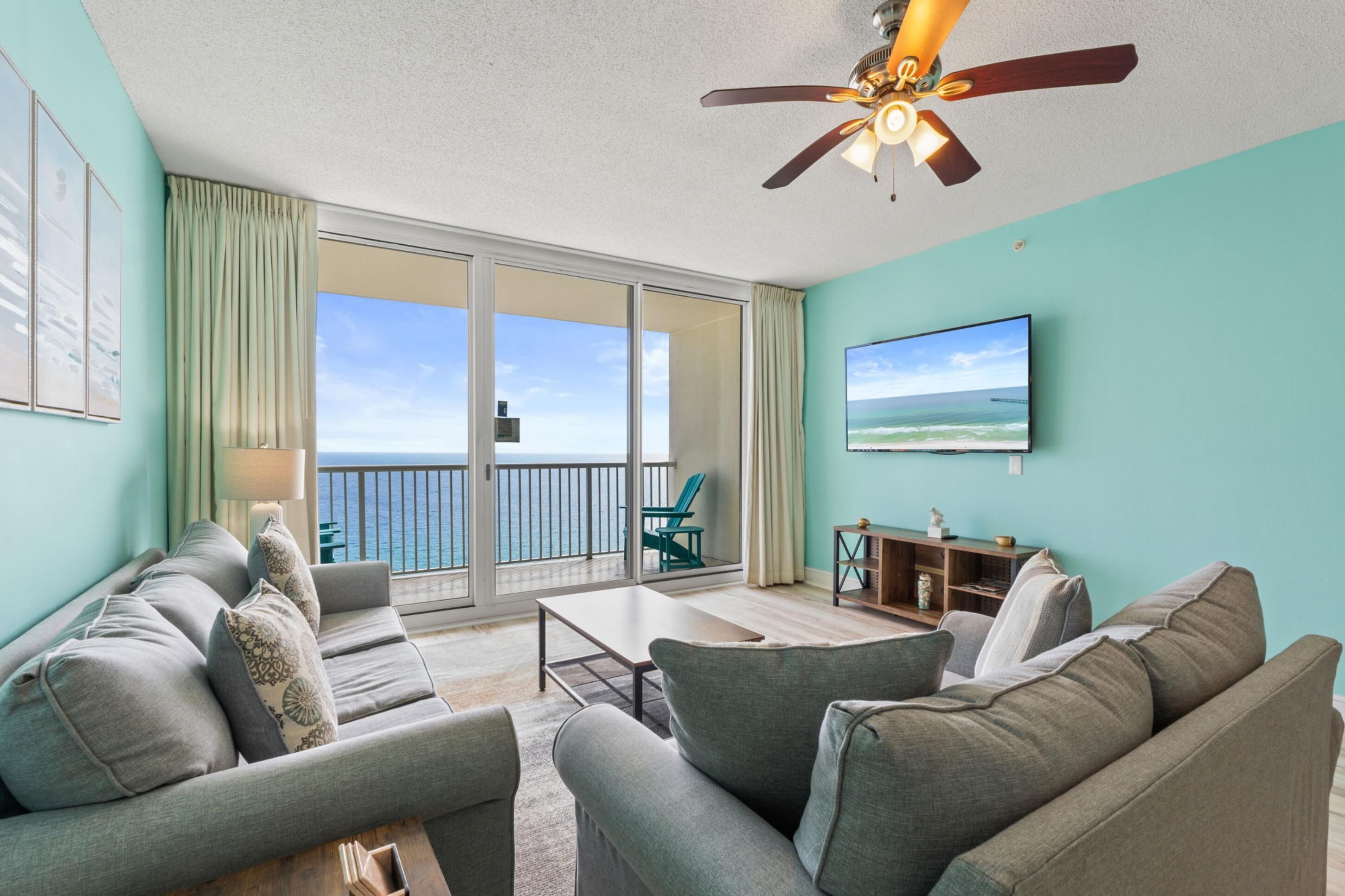 Condo, 2 Bedrooms, Sea View (2-2007) | Living area | TV, DVD player