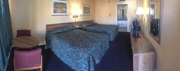 Standard Room, 2 Queen Beds | Living area | 37-inch flat-screen TV with cable channels, TV