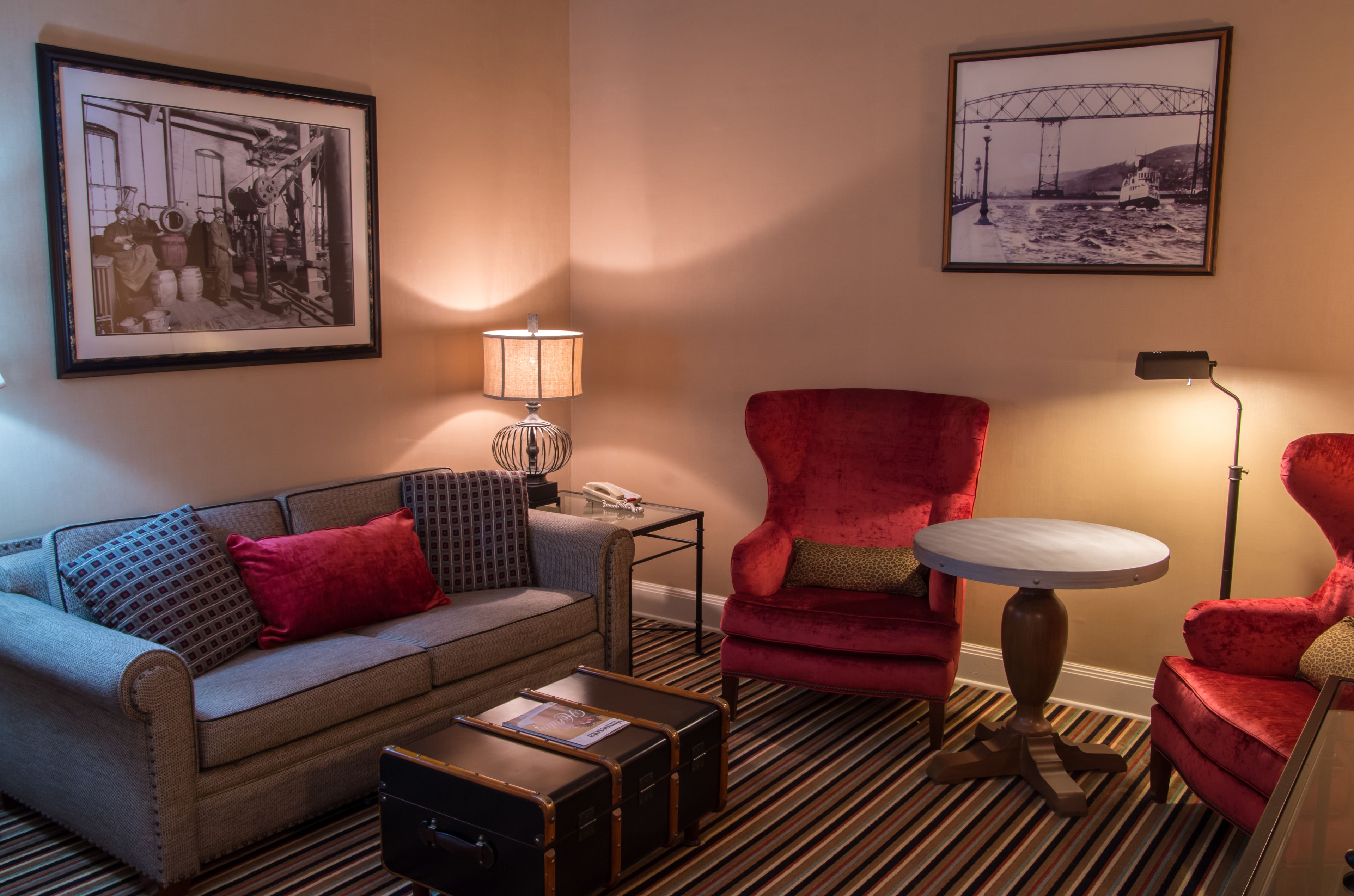 suite, 1 king bed with sofa bed, city view | living area | flat-screen tv, pay films