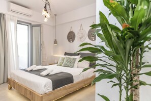 Phòng đôi Premium | Bộ trải giường bằng vải cotton Ai Cập, bộ đồ giường cao cấp, minibar 