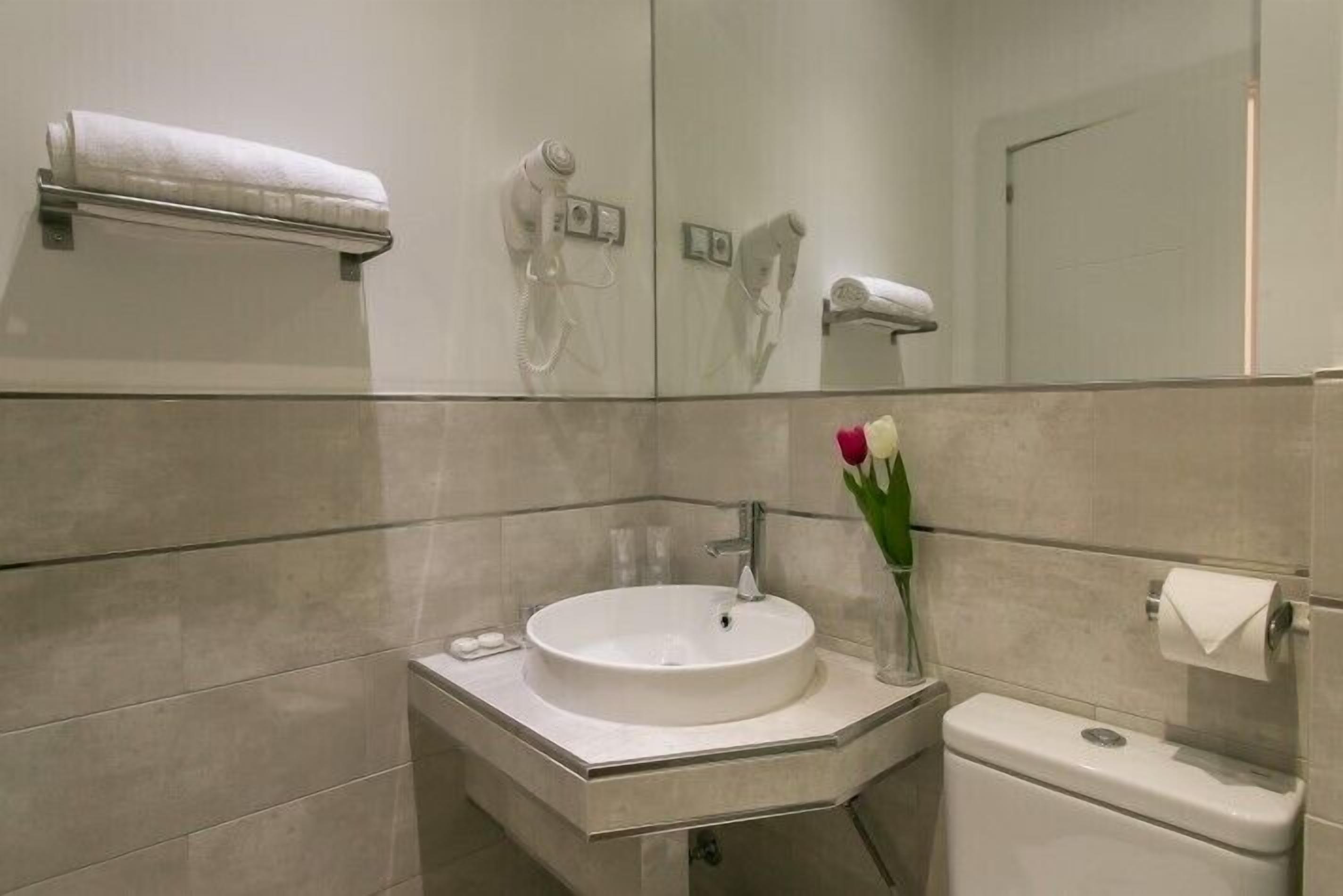 Standard-Doppelzimmer | Badezimmer | Dusche, kostenlose Toilettenartikel, Haartrockner, Handtücher