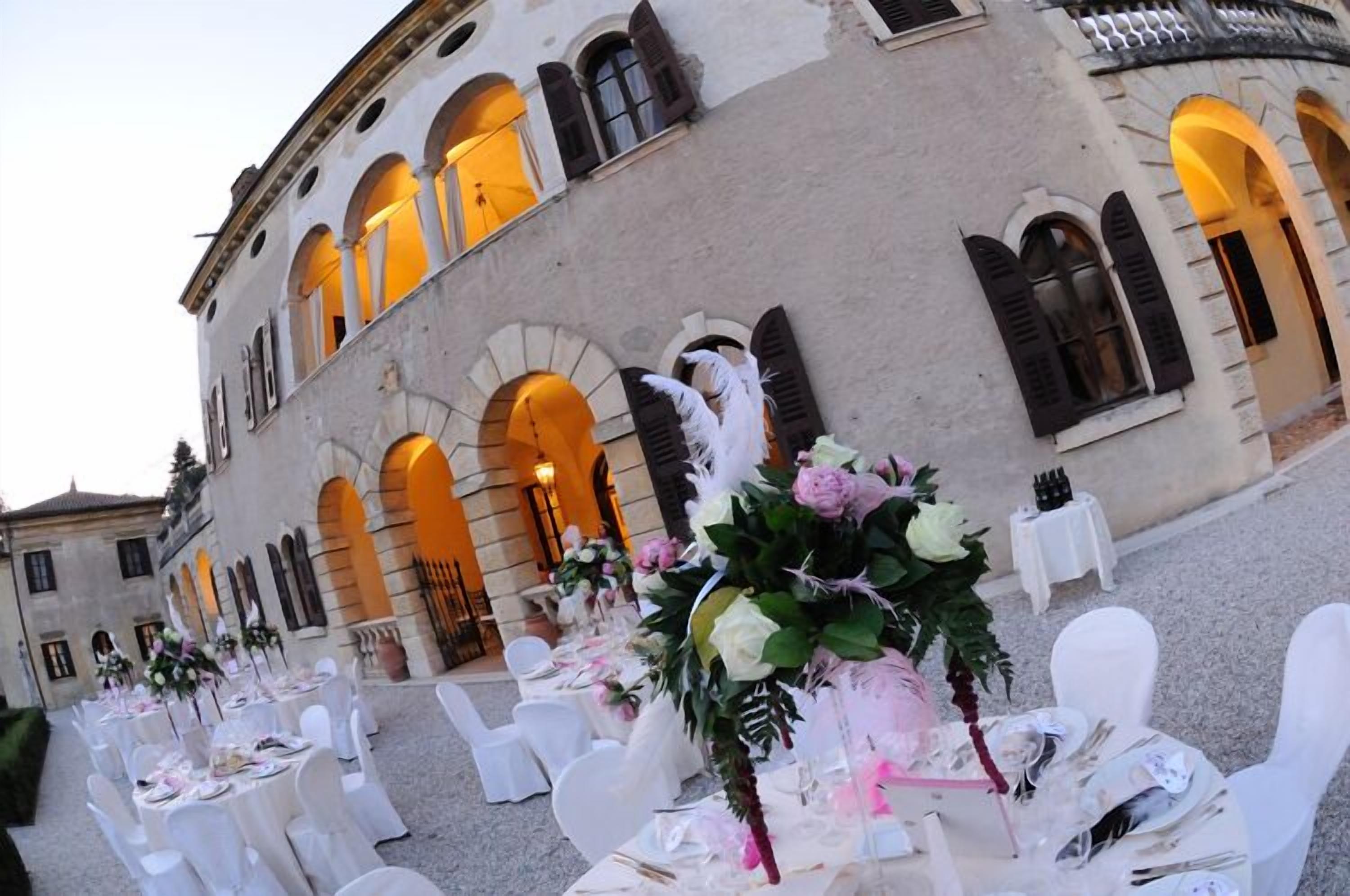 outdoor banquet area