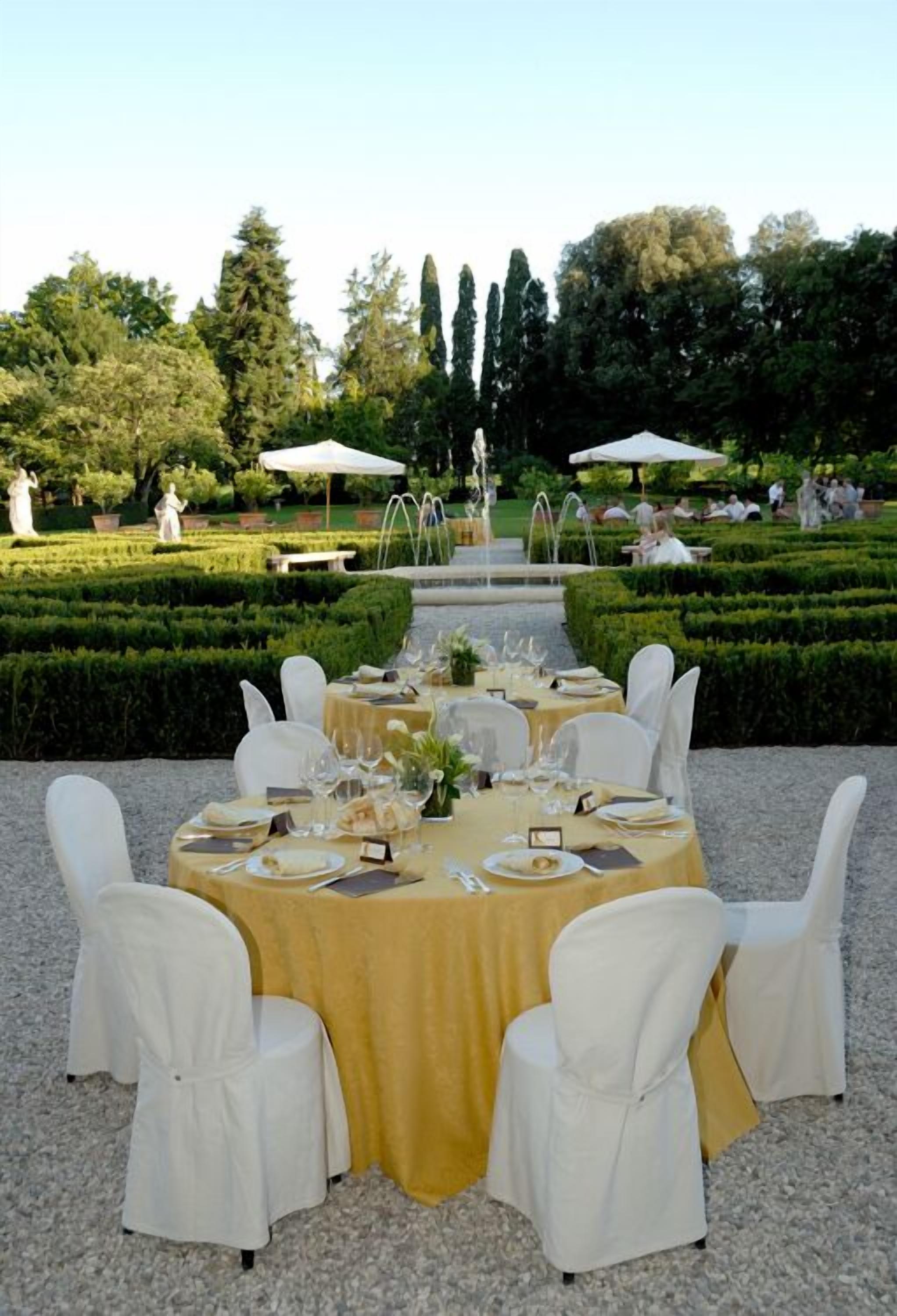 outdoor banquet area