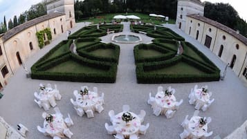 Outdoor banquet area