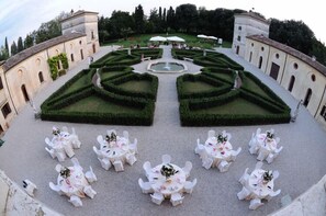 Outdoor banquet area