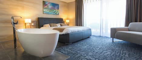 Premium bedding, in-room safe, desk, soundproofing