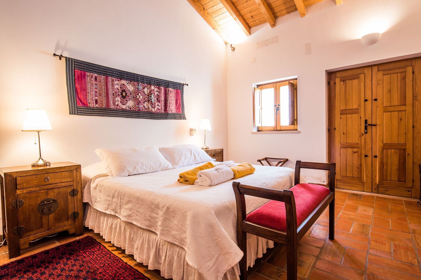 Desk, laptop workspace, blackout curtains, soundproofing