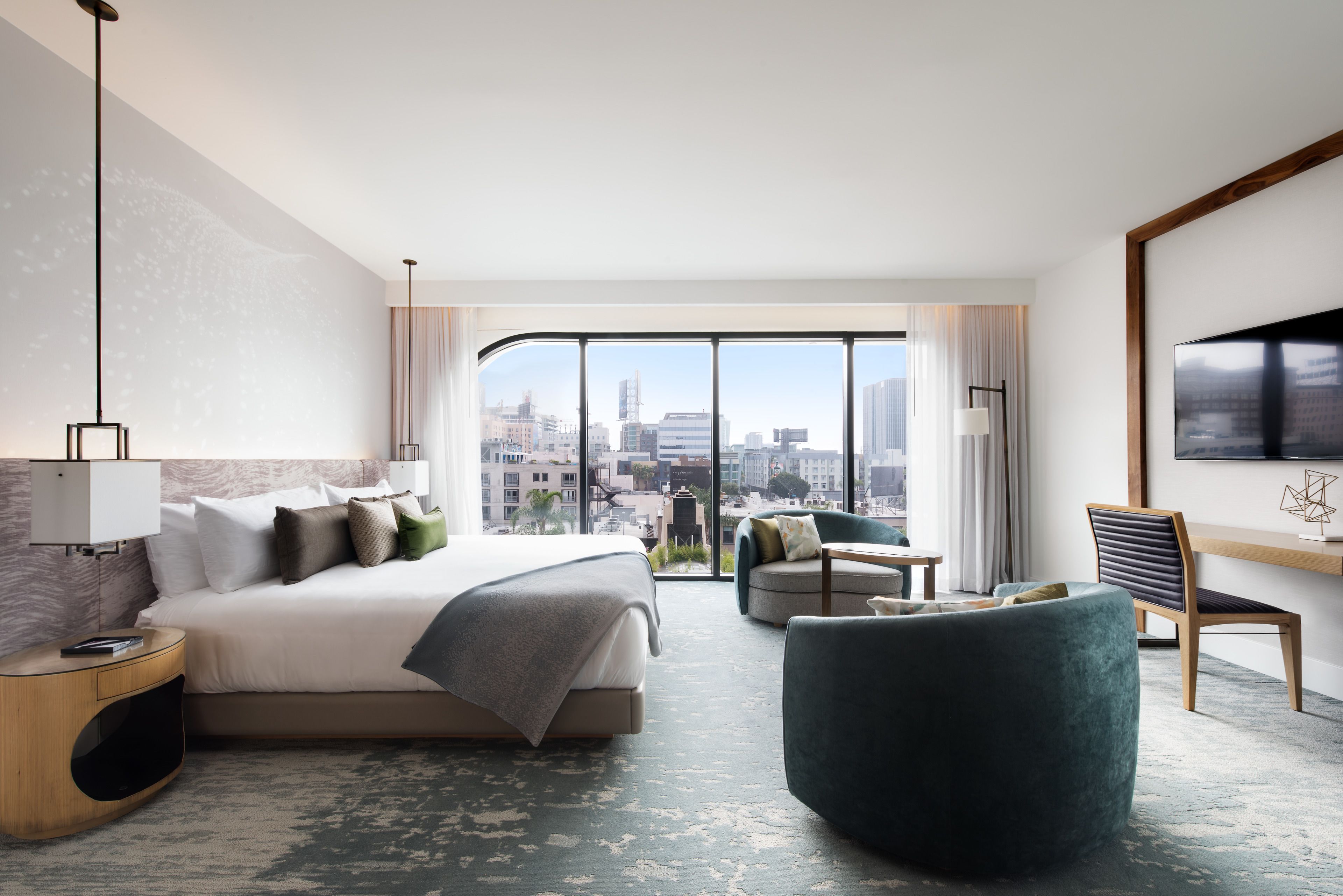 Premium bedding, down comforters, Select Comfort beds, in-room safe