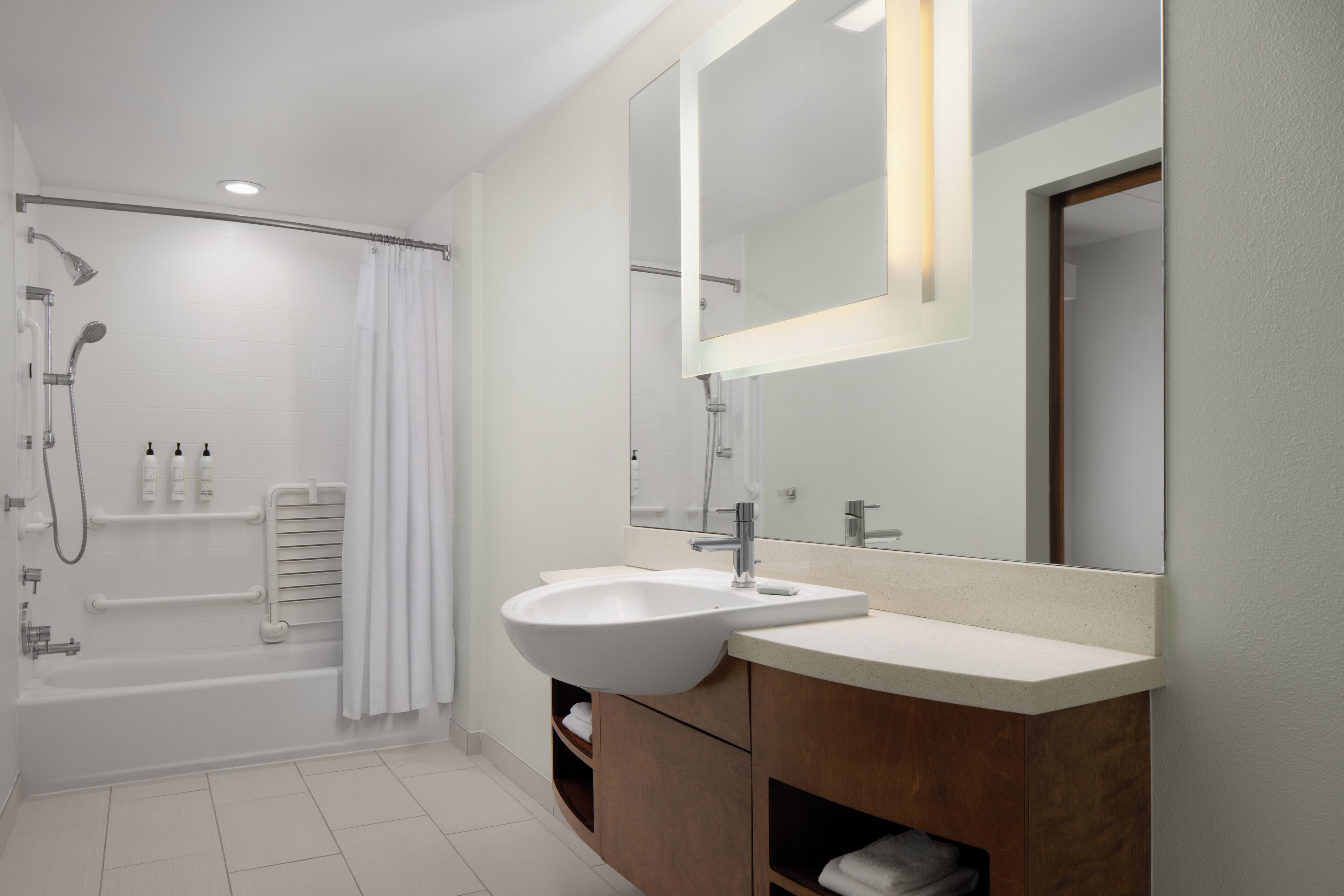 free toiletries, hair dryer, towels