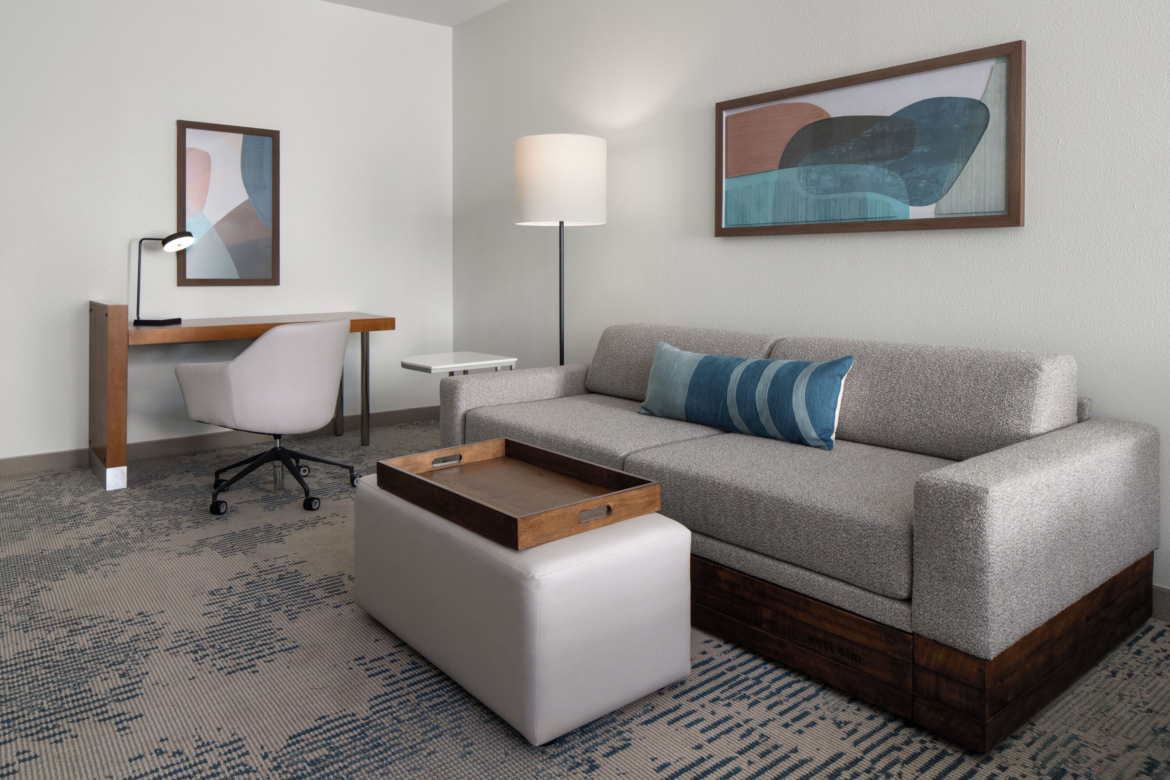 1 bedroom, desk, laptop workspace, iron/ironing board