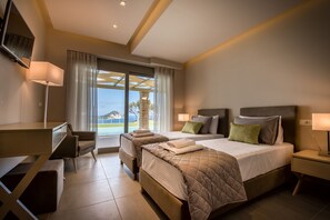 Deluxe Villa, 3 Bedrooms, Private Pool, Sea View | 3 bedrooms, premium bedding, in-room safe, individually decorated - Artina Luxury Villa (Zakynthos)