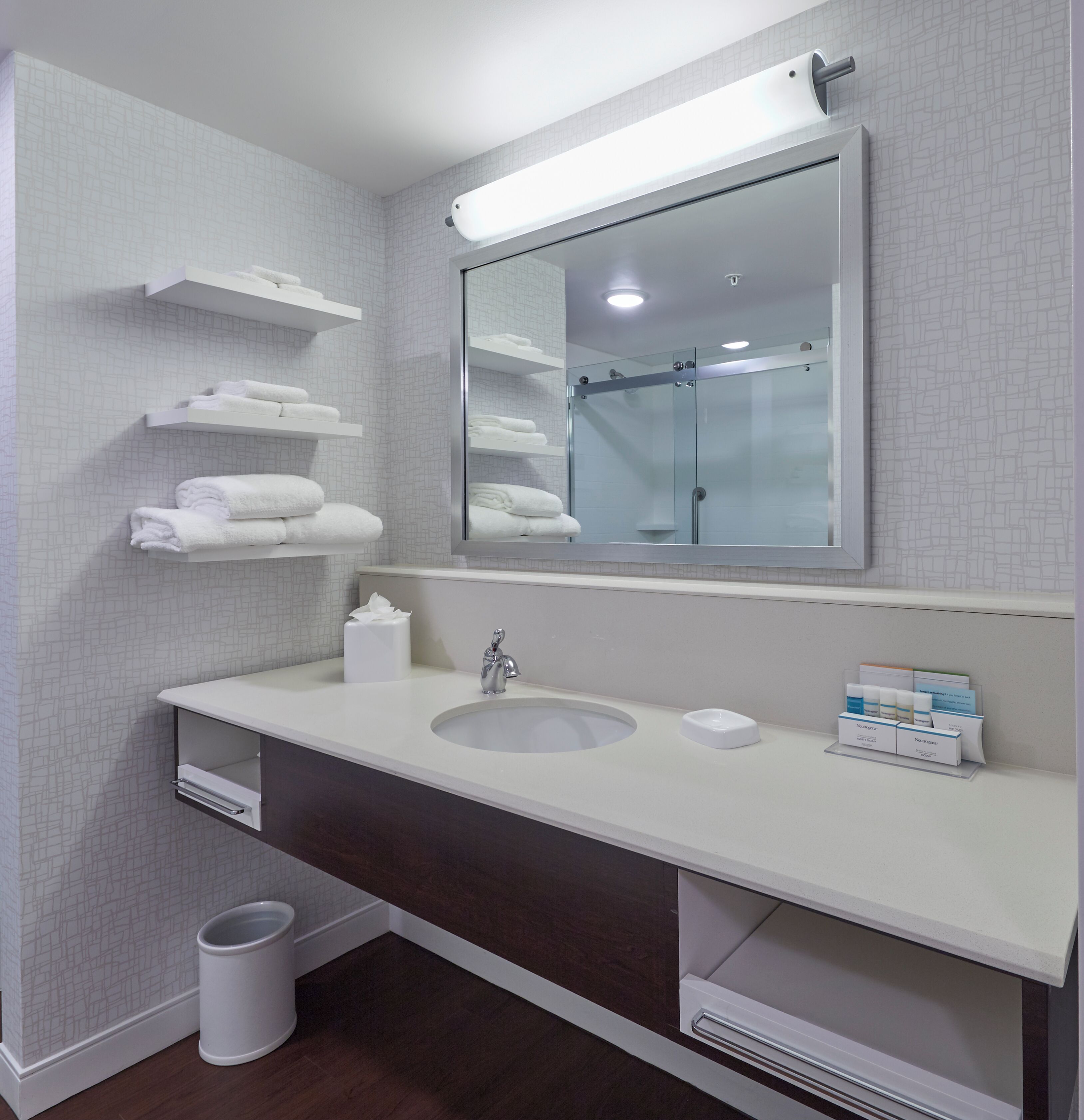 free toiletries, hair dryer, towels