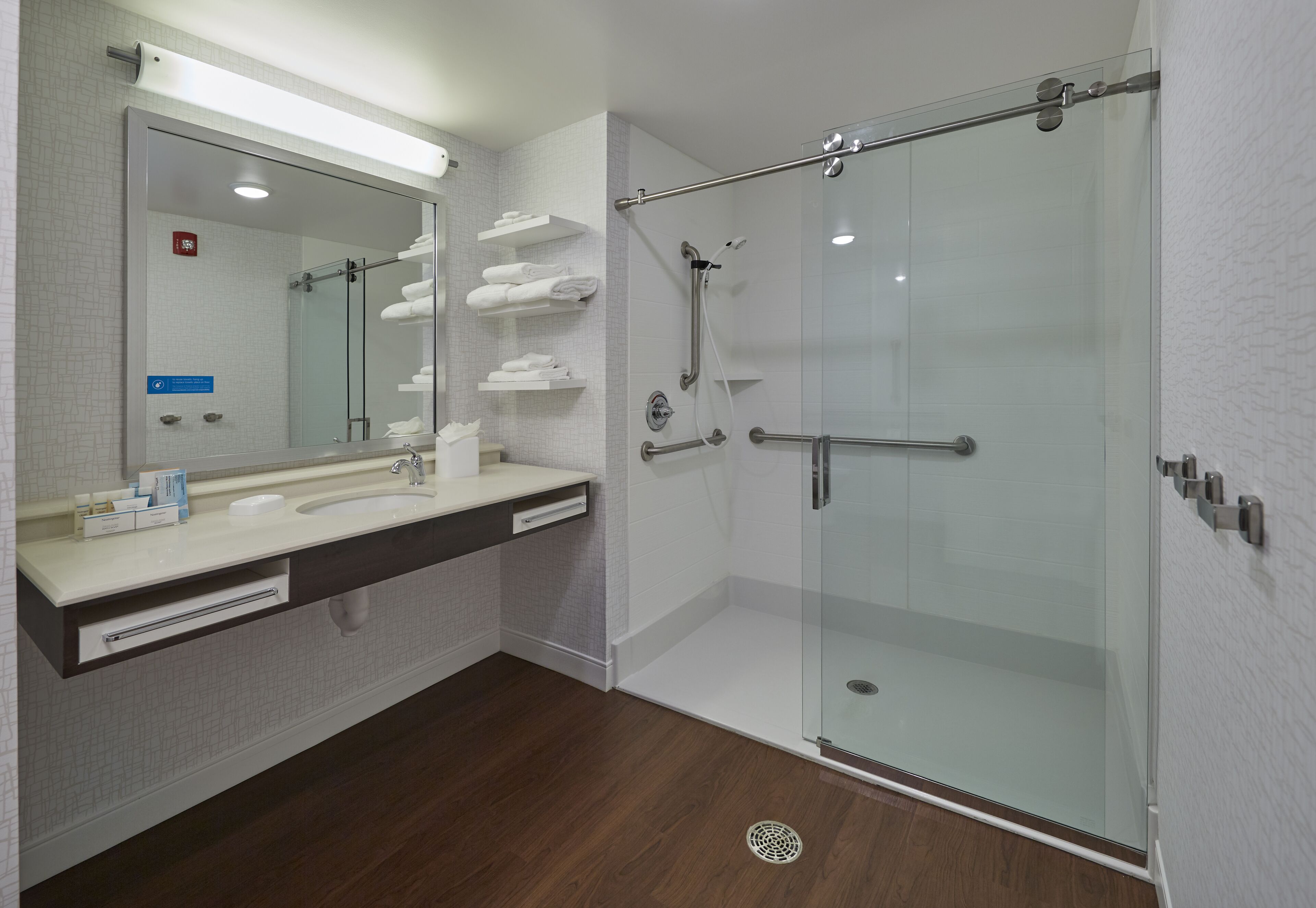 free toiletries, hair dryer, towels