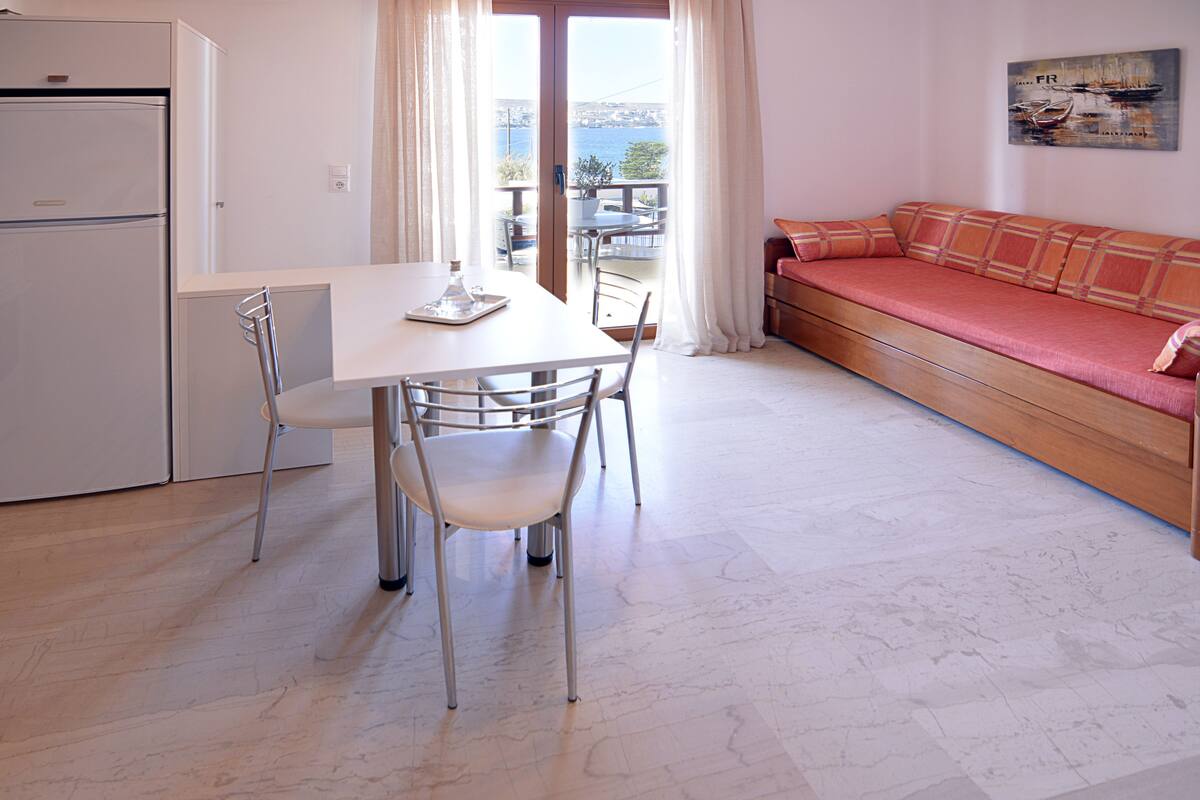 Superior Apartment, 1 Bedroom, Partial Sea View | Living room | 32-inch flat-screen TV with satellite channels, LED TV