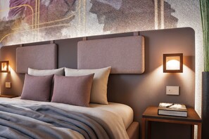 Caja de seguridad en la habitación, cortinas blackout y ropa de cama 