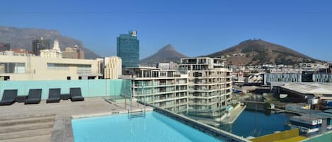 Outdoor pool, a rooftop pool