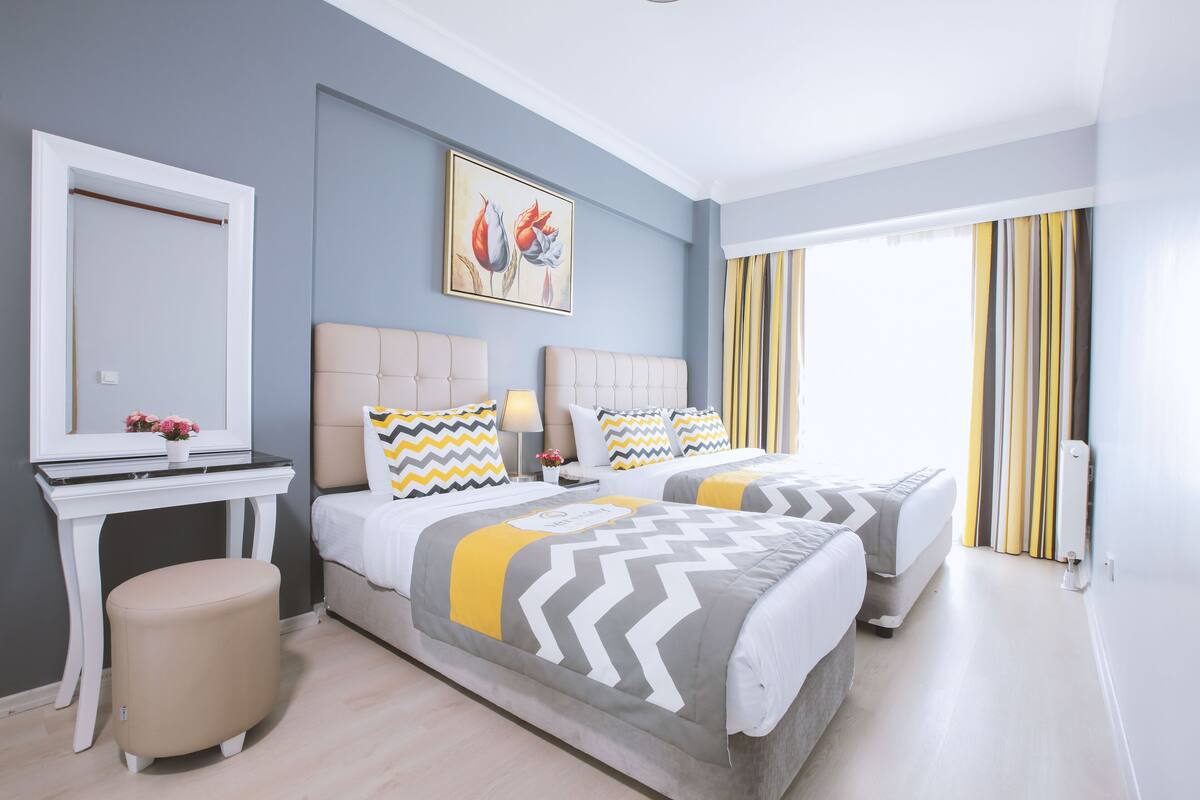 In-room safe, desk, blackout curtains, soundproofing