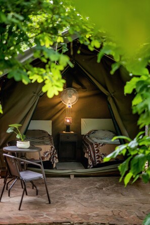 Standard Tent, Shared Bathroom | In-room safe, bed sheets - Victoria Falls Backpackers (Victoria Falls)
