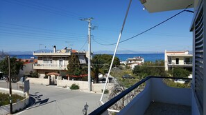 Triple Room, 1 Double Bed | View from room - Koukounari Rooms (Agistri)