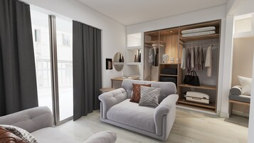 Suite Deluxe | Minibar, una cassaforte in camera, una scrivania, tende oscuranti