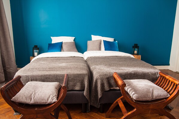 Comfort Double or Twin Room, Private Bathroom, Garden View (Lugdunum) | Blackout curtains, iron/ironing board, free WiFi, bed sheets