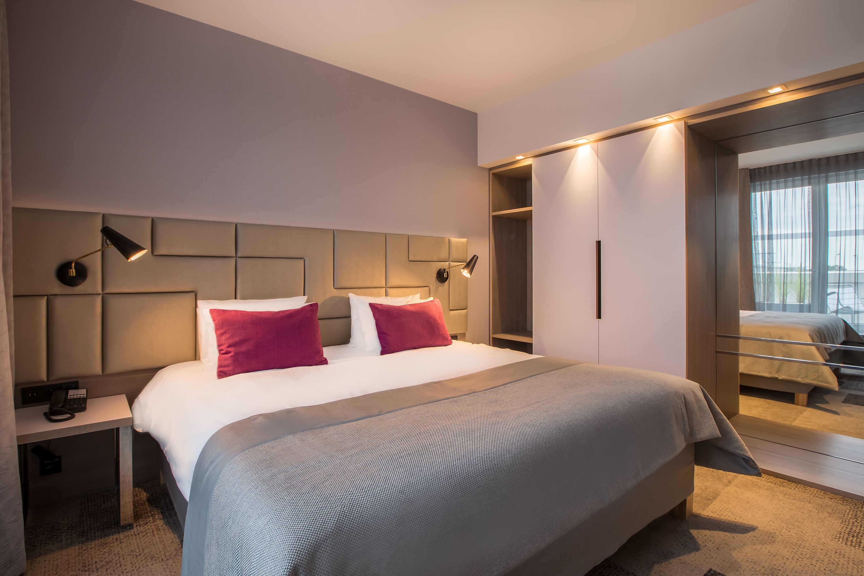 Minibar, in-room safe, desk, blackout curtains