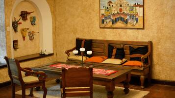 Deluxe Villa, 3 Bedrooms, Kitchen, Garden View | Living area | 32-inch flat-screen TV with cable channels, TV