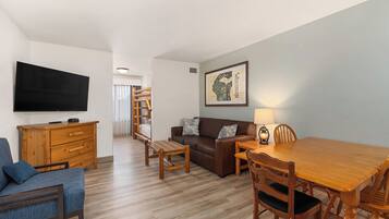 In-room safe, desk, laptop workspace, iron/ironing board