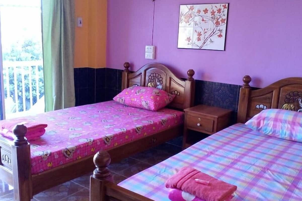 Desk, free WiFi, bed sheets