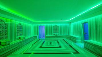 Sauna, ruang uap, pemandian Turki/hammam, dan perawatan tubuh