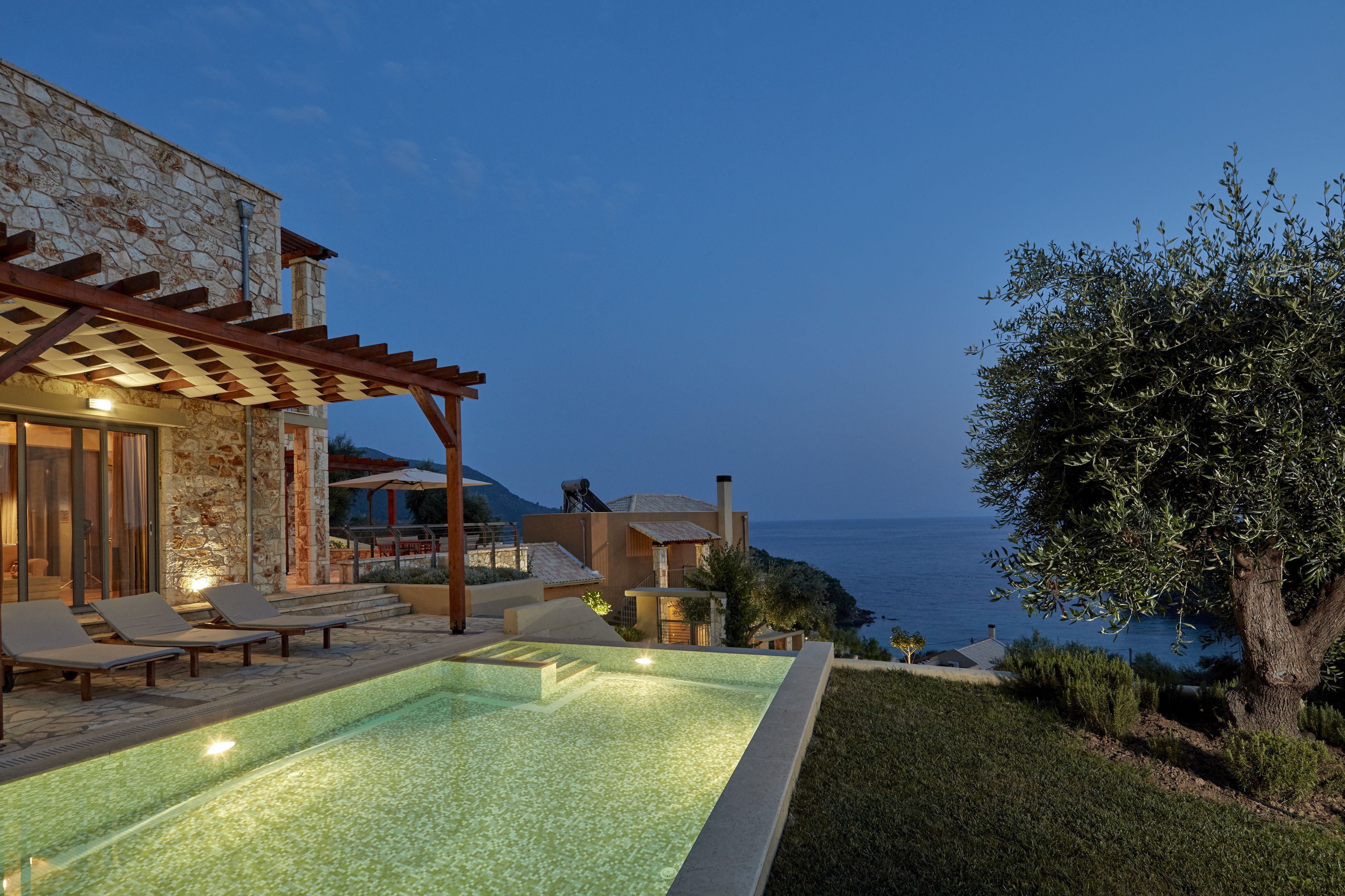 Grand-Villa, eigener Pool, Meerblick | Eigener Pool