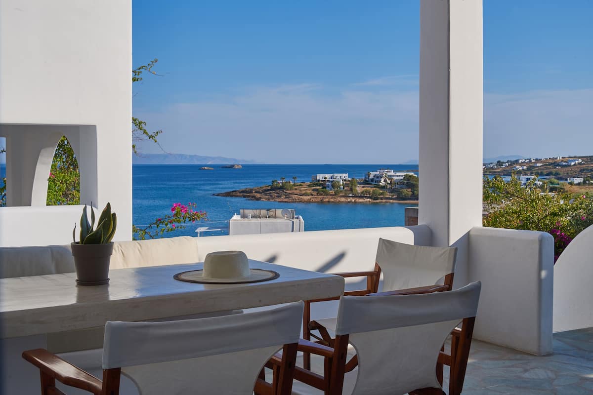 Departamento familiar, 2 habitaciones, vista al mar (Dionysus) | Vista desde la habitación