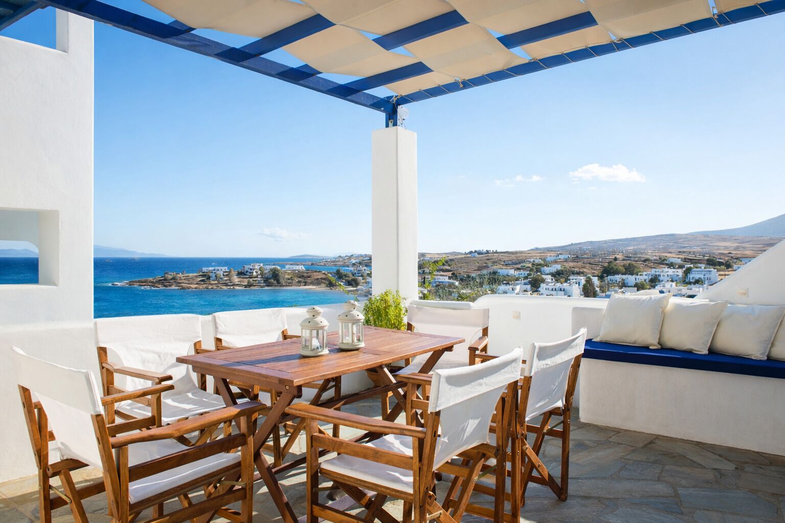 Apartemen Keluarga, 2 kamar tidur, pemandangan laut (Dionysus) | Teras/patio