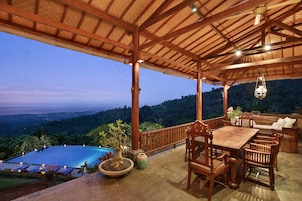 Family Double Room, 2 Bedrooms, Partial Sea View, Mountainside | Balcony view