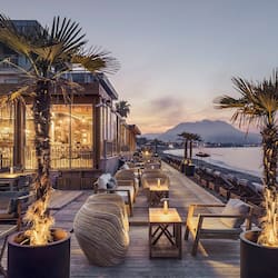 Private beach, sun loungers, beach umbrellas, beach bar