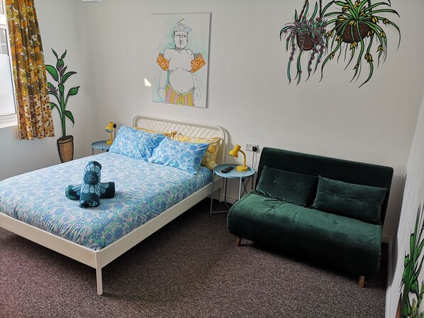 Dobbeltrom – deluxe | Blendingsgardiner og sengetøy