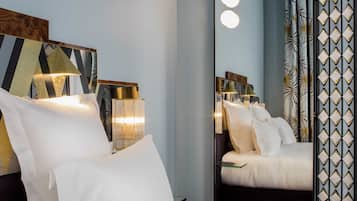 Ropa de cama de alta calidad y minibar