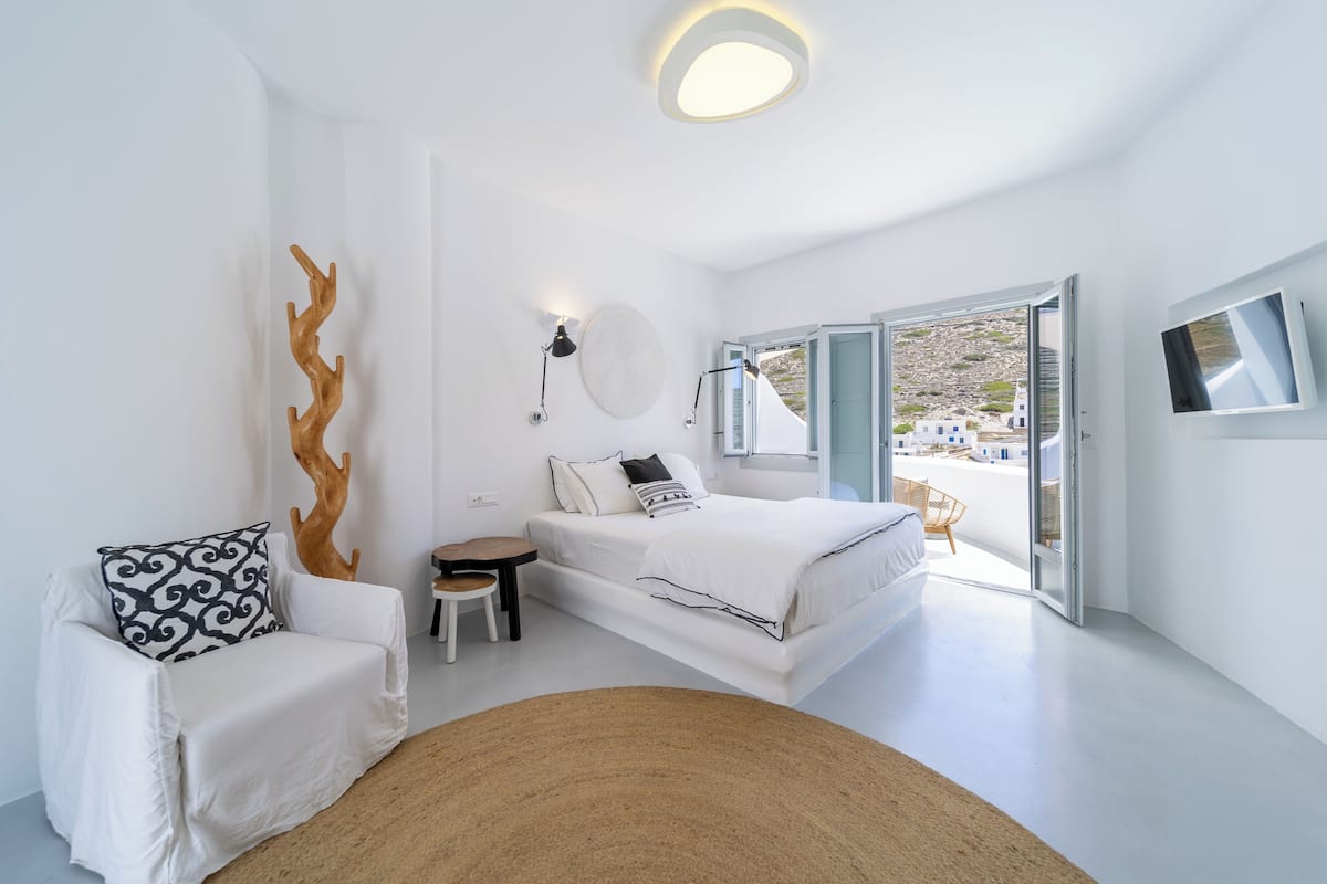 Premium-Doppelzimmer, Meerblick | Bettwäsche aus ägyptischer Baumwolle, hochwertige Bettwaren
