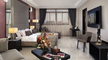 Ropa de cama de alta calidad y minibar