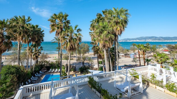 Twin Room, Sea View | Beach/ocean view - Hotel Ciutat Jardi (Palma de Mallorca)
