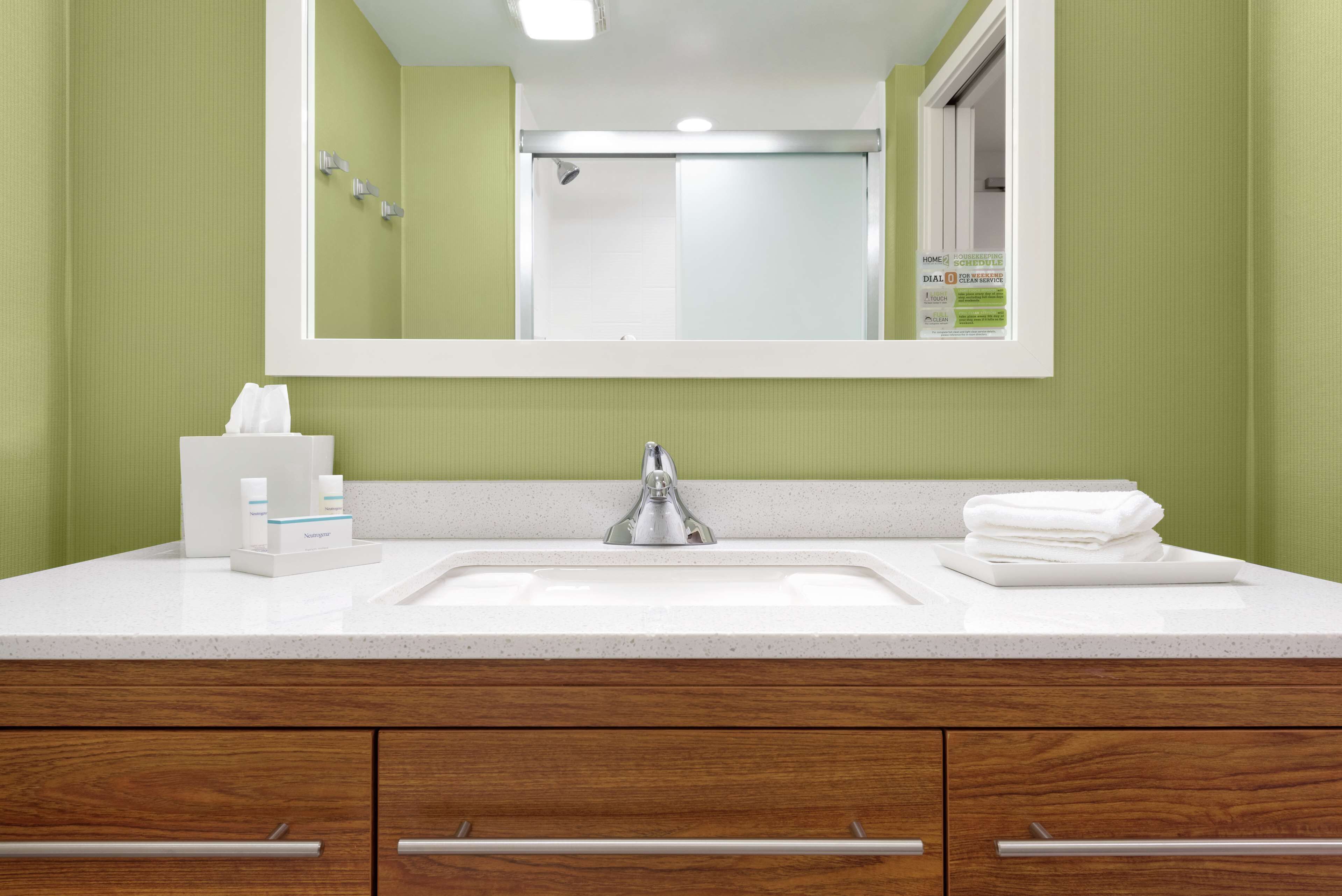 free toiletries, hair dryer, towels