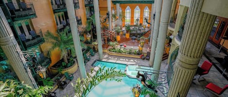 Indoor pool, pool loungers