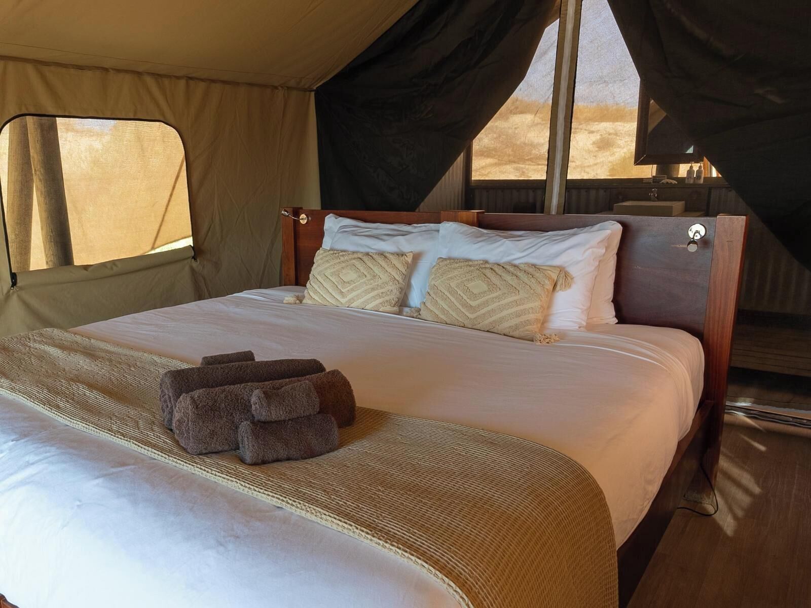 Wilderness Tent | Premium bedding, rollaway beds, bed sheets