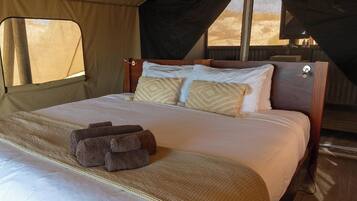 Wilderness Tent | Premium bedding, rollaway beds, bed sheets