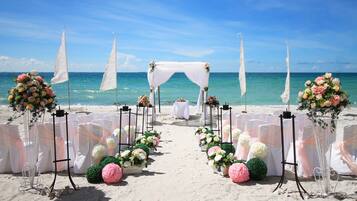 Outdoor banquet area