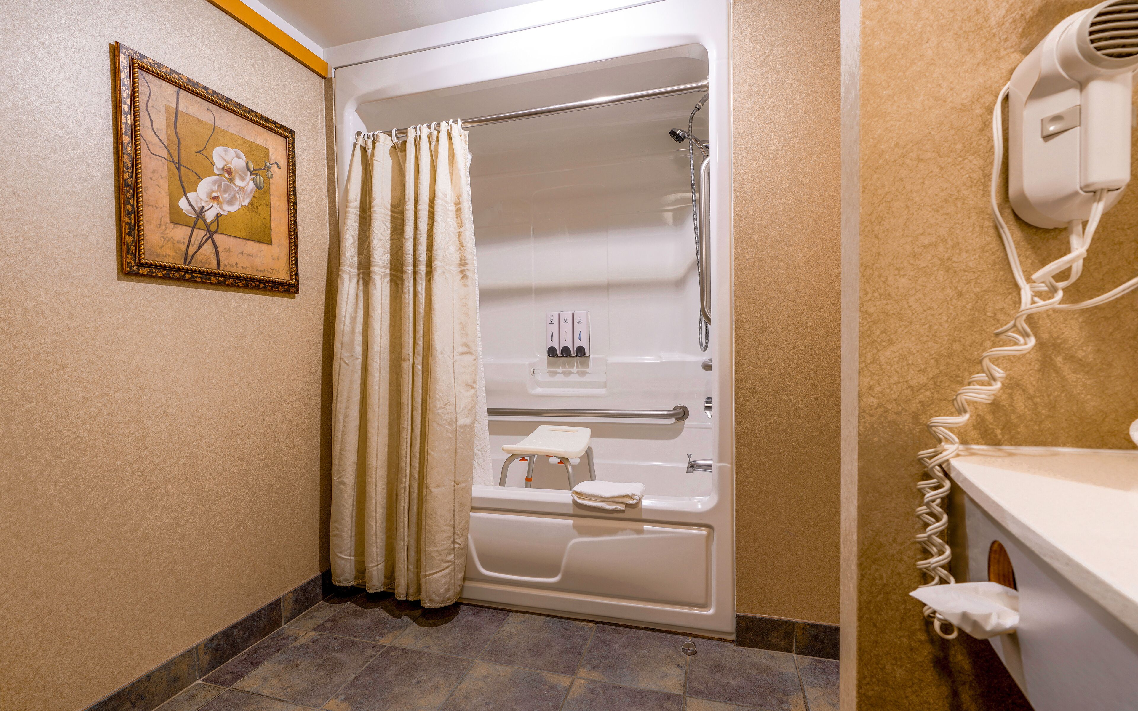 classic room, 2 double beds, accessible, bathtub | bathroom | free toiletries, hair dryer, towels