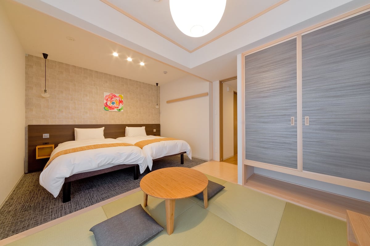 superior twin room with tatami area | in-room safe, blackout curtains, soundproofing, free wifi